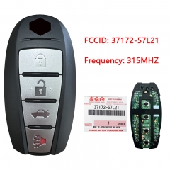 CN048022 Suzuki Kizashi 2010+ Smart Key, 4Buttons, KBRTS009 PCF7952A, 315MHz 37172-57L21 Suzuki Kizashi Smart Key