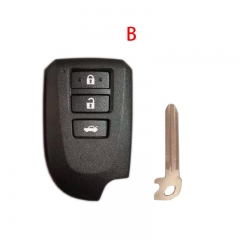 CS007137  10 pcs Remote Key Shell With Emergency Key Smart car key Case Fit For New Toyota Yaris Yarisl Verso Vios Smart Keyless