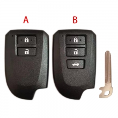 CS007137  10 pcs Remote Key Shell With Emergency Key Smart car key Case Fit For New Toyota Yaris Yarisl Verso Vios Smart Keyless