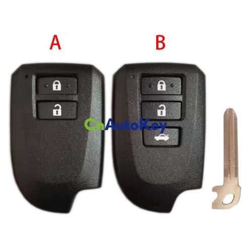 CS007137  10 pcs Remote Key Shell With Emergency Key Smart car key Case Fit For New Toyota Yaris Yarisl Verso Vios Smart Keyless