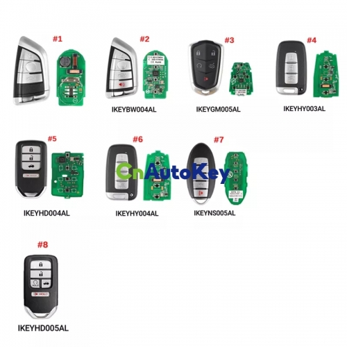 Aute Ikey Smart Keys BW003AL BW004AL AT005CL GM005AL NS005AL HY004AL for BMW/Honda/Nissan/Hyundai Work with KM100 Smart Car Keys