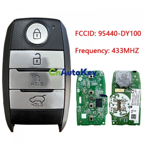 CN051170 Genuine KIA Carens 2023 Smart Key Remote 4 Buttons 433 MHz 6A Chip FCC ID: SYEC3FOB2003 P/N: 95440-DY100