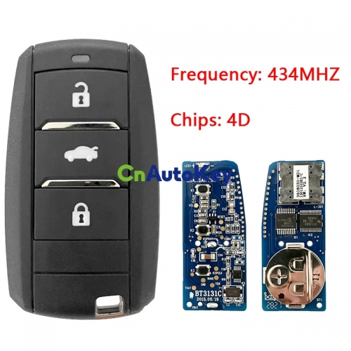 CN035003 Car Keyless Smart Remote Key 434Mhz with 4D Chip for Changan CS35 CS55 CS75 V7 Linmax Raeton CS95 Eado Alsvin A800