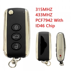 CN012005 Keyless Entry Smart Key For Continental GT/GTC Continental Flying Spur 2006-2016 315MHZ 433MHz PCF7942 With ID46 Chip