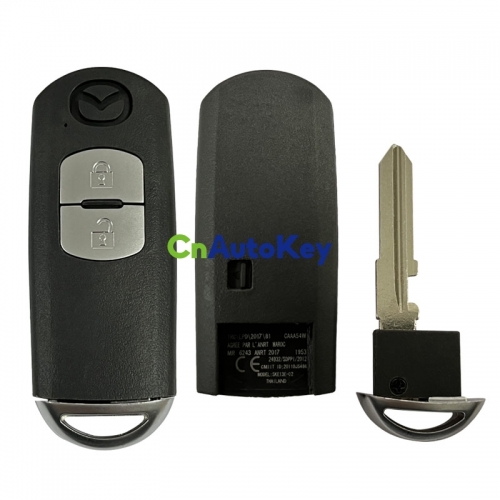 CS026025 2 Buttons Replacement Remote Key Shell Case Fob For Mazda 3 5 6 CX-5 CX-7 CX-9 with Emergency Key