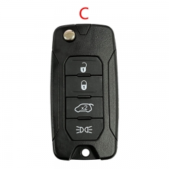 CS086005 For Jeep Renegade 2015/6/7/8 Flip Remote Car Key Shell Case With Uncut SIP22 Blade Replacement With Logo