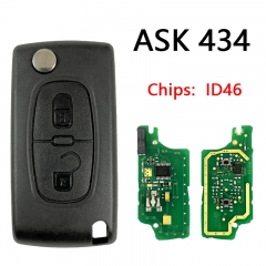 CN009003 Peugeot 307 Remote Key 2 Button 434MHZ ASK 2006-2010 CE0536