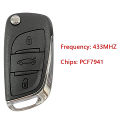 CN016018 Original Citroen C4L 3 Button Remote Key 433MHZ PCF7941 Part No160 936 ...