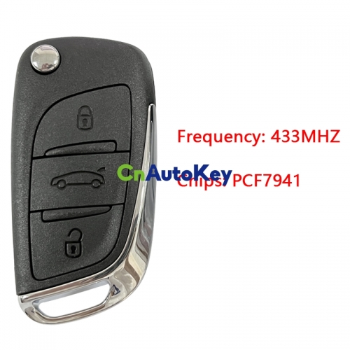 CN016018 Original Citroen C4L 3 Button Remote Key 433MHZ PCF7941 Part No160 936 5580