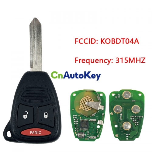 CN087051 2005-2011 (OEM) Remote Head Key for Dodge / Mitsubishi - Dakota / Raider | PN: 05183348AA / KOBDT04A