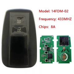 CN007140 Genuine For TOYOTA CHR 2 Button Proximity Smart Remote FCCID 14FDM-02 433MHz Toyota-H Chip