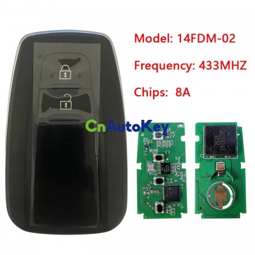 CN007140 Genuine For TOYOTA CHR 2 Button Proximity Smart Remote FCCID 14FDM-02 433MHz Toyota-H Chip