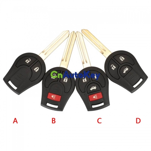 CS027005 2+1 3 Buttons Remote Key Case Shell For Nissan Cube Juke Rogue