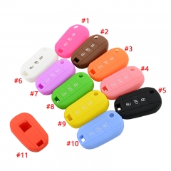 CS009051 3 Button Silicone Rubber Car Key Case for Peugeot 3008 208 308 508 408 2008 Protector Cover Holder Skin Car Accessories