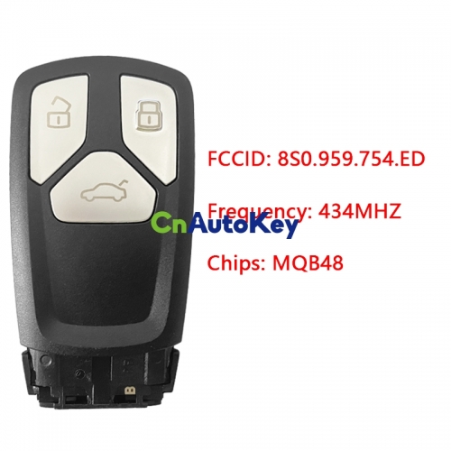 CN008087 Applicable to Audi Smart Car Key Model: FS14P70M FCC: 8S0.959.754.ED 434MHZ MQB48 chip