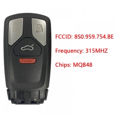 CN008098  Applicable to Audi Smart Car Key Model: FS14P7.1M FCC: 8S0.959.754.BE 315MHZ MQB48 chip