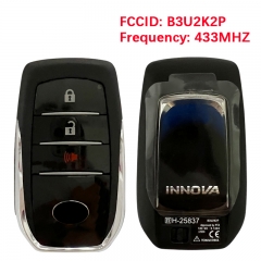 CN007305 For key Fit for Toyota INNOVA 2+1Button Smart Remote key 433MHZ FCC ID :B3U2K2P