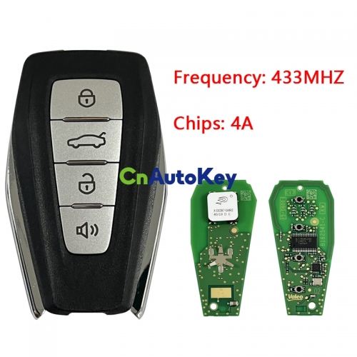 CN031006 Original Geely Bin Rui Smart key 18 19 Bin Rui Smart Remote Key Valeo System 4A CHIP