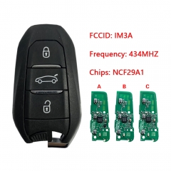 CN009045 OEM Smart Key for Peugeot Buttons3 Frequency 433MHz 128 AES Part No 980...