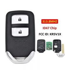 CN003130 2 Button Smart Remote Car Key 313.8Mhz ID47 Chip FCC: KR5V1X 72147-T5A-J01 / 72147-T5C-J01 for Honda Fit City Jazz Shuttle Vezel