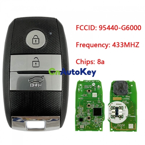 CN051046 Genuine KIA Nero Genuine Smart Key Remote 2017 3 Buttons 433MHz 8A Chip 95440-G6000