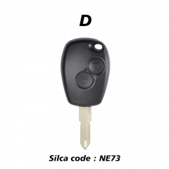 CS010078 2 Button Remote Car Key Shell for Renault blade Silca code VA2