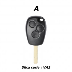 CS010079 3 Button Remote Car Key Shell for Renault blade Silca code VA2