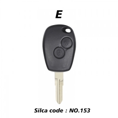 CS010078 2 Button Remote Car Key Shell for Renault blade Silca code VA2