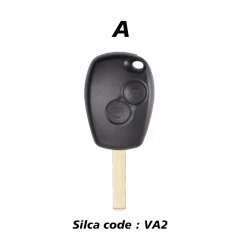 CS010078 2 Button Remote Car Key Shell for Renault blade Silca code VA2