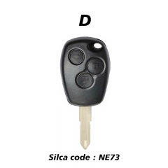 CS010079 3 Button Remote Car Key Shell for Renault blade Silca code VA2