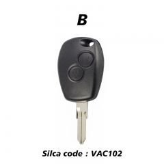 CS010078 2 Button Remote Car Key Shell for Renault blade Silca code VA2