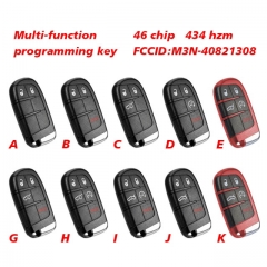 CS086009 2/3/4/5 button universal smart key Jeep Dodge Fiat Chrysler ID46 434MHZ FCC ID: M3N40821302 multifunctional programming key case