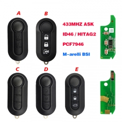 CN017002 Keyless Entry Remote Key Fob 3 Button 433MHz ID46 for Fiat 500L Bravo D...