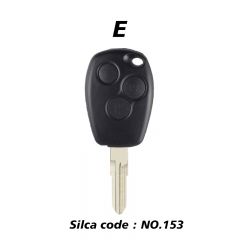 CN010073 3 Button Remote Car Key for Renault 433mhz With PCF7961M/4A VA2 Round Button