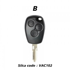 CN010073 3 Button Remote Car Key for Renault 433mhz With PCF7961M/4A VA2 Round Button