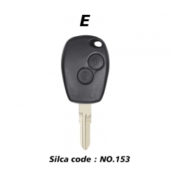 CN010072 2 Button Remote Car Key for Renault 433mhz With PCF7961M/4A VA2 Round Button