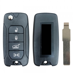 CN086048 4 Buttons Flip Folding Remote Key for Fiat 500X Jeep Renegade 2016-2018 433MHz with Chip Megamos AES 2ADFTFI5AM433TX SIP22 Uncut 4 Buttons