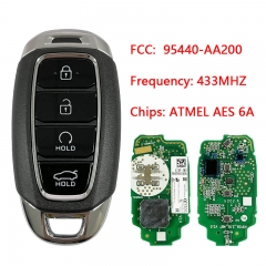 CN020282 Suitable for modern smart remote control key with 4 keys FCC: 95440-AA200 433MHZ ATMEL AES 6A chip