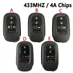 CN003156 2/3/4/5B Smart Car Remote Control Key Fob Keyless Go 433MHZ 4A Chip FCC...