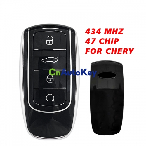 CN079010 Factory wholesale 4 button 434 Mhz 47 Chip For Chery Replacement Remote Car Keys Fob With blade key
