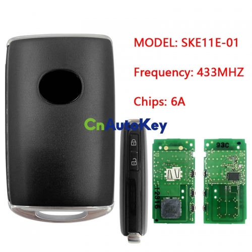 CN026057 Smart Remote Key Fob 2 Button MODEL: SKE11E-01 for 2019 2020 2021 Mazda Axela 433MHZ 6A Chips