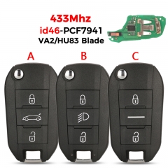 CN009054 433Mhz Remote Car Key For Peugeot 208 301 308 508 2008 5008 Hella Fit C...