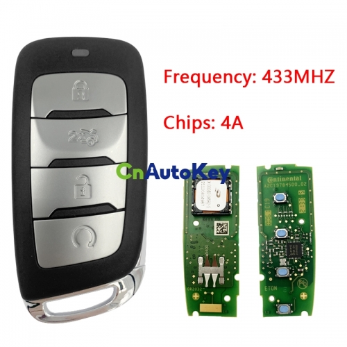 CN035015  Original brand new genuine 4A chip 433MHZ suitable for Changan CS35PLUS 2018 model 2019 smart key smart card with small key rack