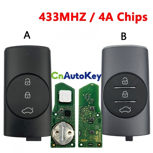 CN079008 For Chery 3 Buttons Smart Key Hitag AES 4a chip 433mhz