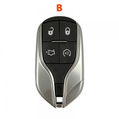 CS089001 With Logo 4 Buttons Remote Smart Luxury Car Key Shell For Maserati President Ghibli Quattroporte Levant Card Replacement