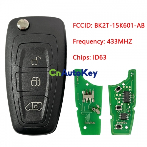 CN018057 for Ford Transit 3 button flip remote control key 433MHZ 4D63