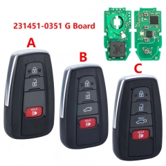 CN007306 231451-0351 Smart Key Fob For Toyota Camry RAV4 Prius 2018 2019 2020 2021 Highlander Avalon 8990H-0R030 Keyless Remote