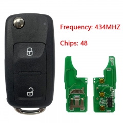 CN001025 7E0 837 202 AD for VW Remote Key 2 Button 434MHZ ID48