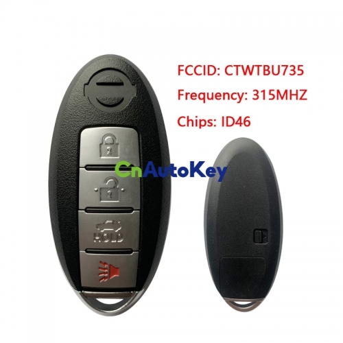 CN027004 CTWTBU735 315Mhz 46chip Smart Card auto Remote Key for Nissan Altima Maxima Sentra