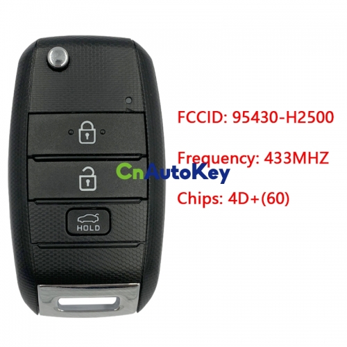 CN051184 Suitable for Kia original factory intelligent remote control key FCC: 95430-H2500 433MHZ 4D+(60) chip